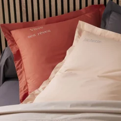 Becquet Linge de lit pur coton percale - Lauréat - Taie d'oreiller personnalisable< Housse De Couette