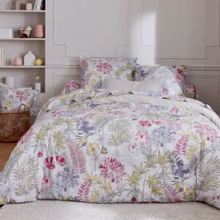 Becquet Linge de lit satin de coton motif floral< Les Matières|Housse De Couette