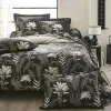 Becquet Linge de lit satin de coton feuillage tropical< Linge De Lit Fantaisie, Linge De Lit Brodé|Linge De Lit Fantaisie