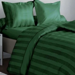 Becquet Linge de lit satin de coton uni et rayé Lauréat< Housse De Couette