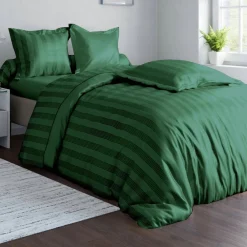 Becquet Linge de lit satin de coton uni et rayé Lauréat< Les Matières|Housse De Couette