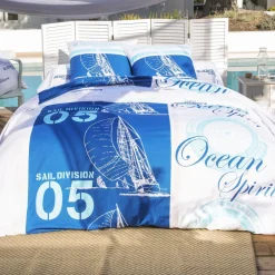 Becquet Linge de lit style marin - CRÉATION< Les Matières