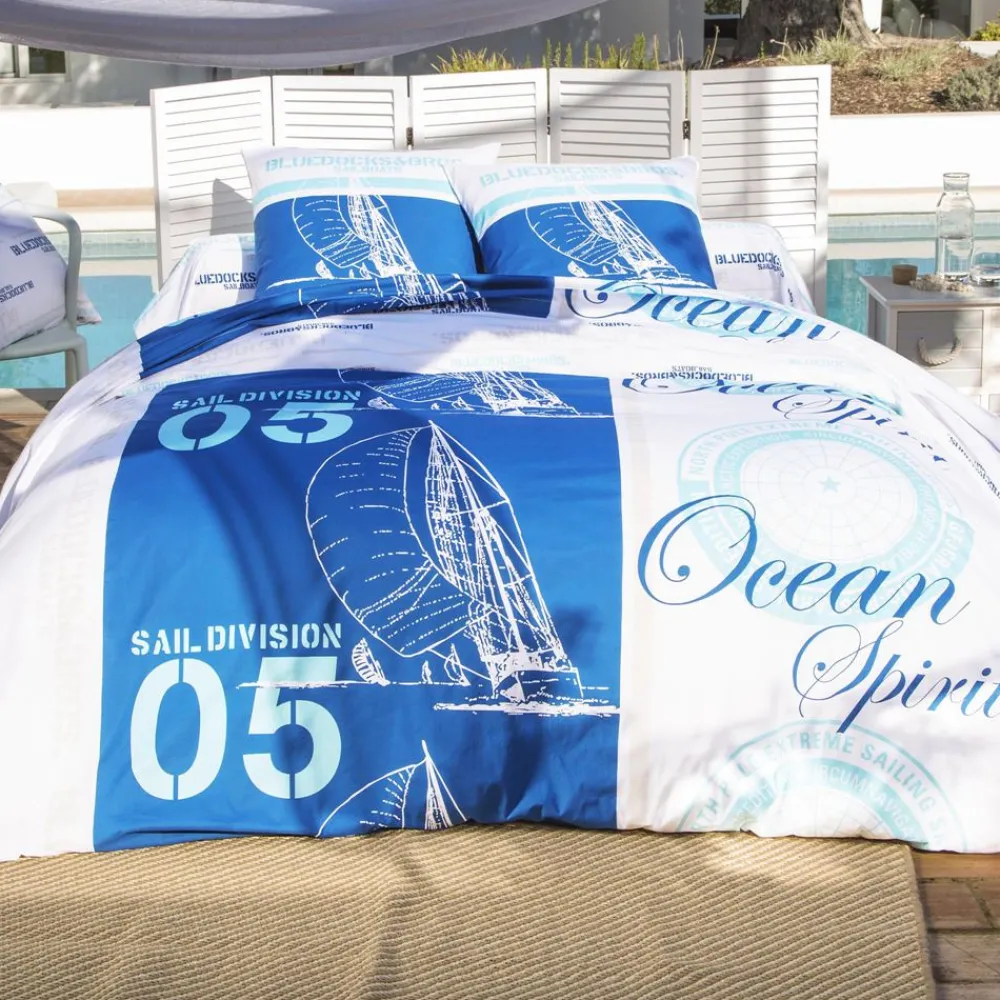 Becquet Linge de lit style marin - CRÉATION< Les Matières