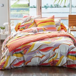 Becquet Linge de lit vagues multicolores - CRÉATION< Les Matières|Housse De Couette
