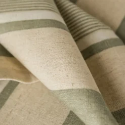 Becquet Linge de table en coton et lin à rayures - CRÉATION< Les Matières