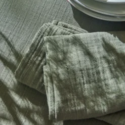 Becquet Linge de table en gaze de coton< Nappe Unie|Les Matières