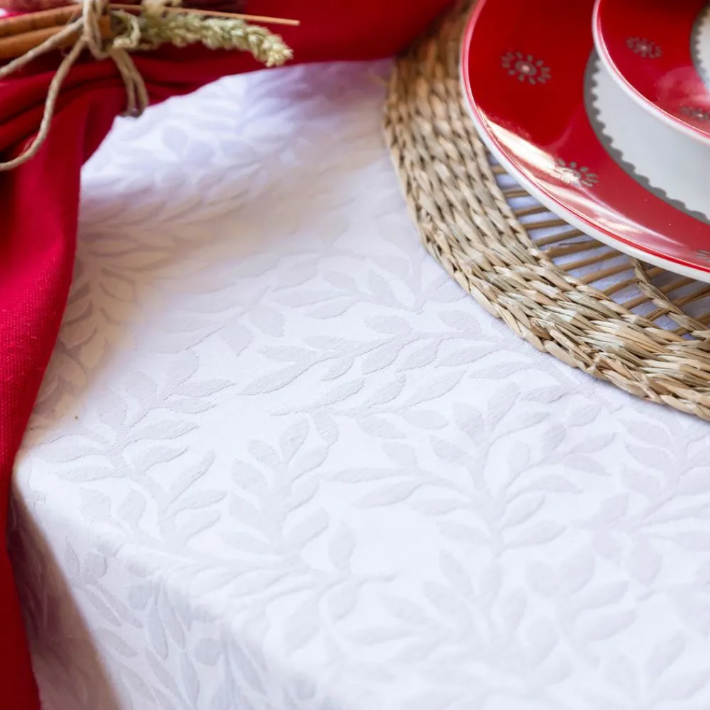Becquet Linge de table en polycoton motif végétal tissé jacquard< Nappe Fantaisie|Les Matières