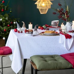 Becquet Linge de table en polycoton motif végétal tissé jacquard< Nappe Fantaisie|Les Matières