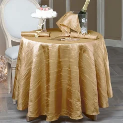 Becquet Linge de table taffetas froissé or ou argent< Nappe Unie