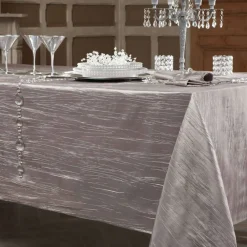 Becquet Linge de table taffetas froissé or ou argent< Nappe Unie
