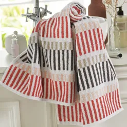 Becquet Linge de toilette à rayures multicolores - 500 g/m² - CRÉATION< Serviette De Bain Fantaisie|Les Matières