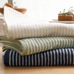 Becquet Linge de toilette à rayures - 450 g/m²< Serviette De Bain Fantaisie