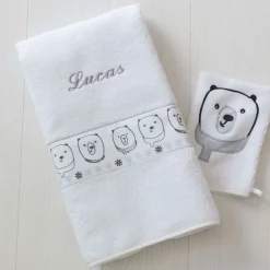Becquet Linge de toilette animaux personnalisable - 360 g/m²<Enfant Univers Des Tout-Petits|Univers Des Garçons
