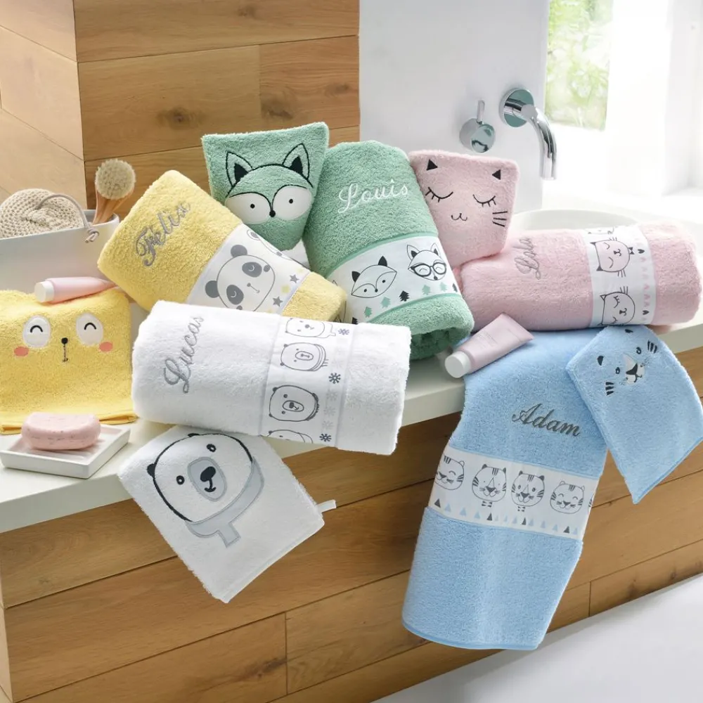 Becquet Linge de toilette animaux personnalisable - 360 g/m²<Enfant Univers Des Tout-Petits|Univers Des Garçons