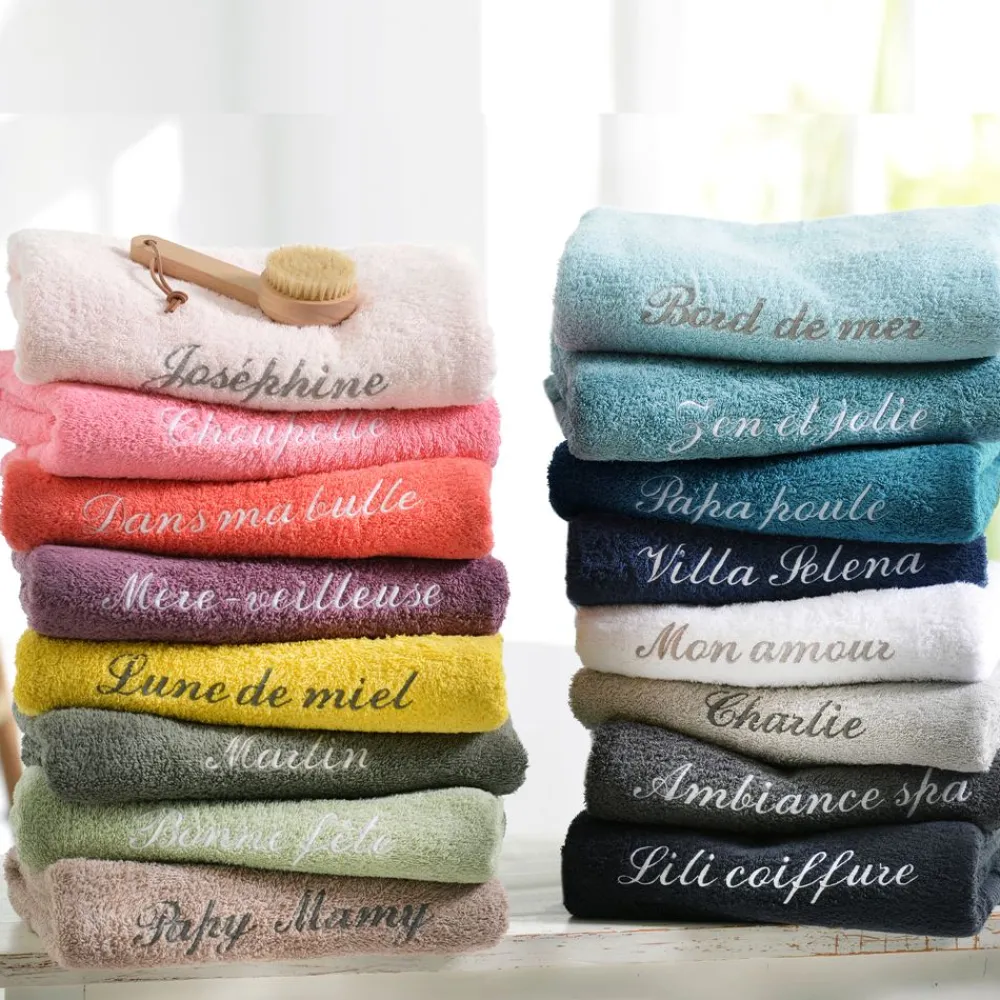 Becquet Linge de toilette brodé PERSONNALISABLE Lauréat Essentiel - 420 g/m²< Beauté, Bien-Être|Beauté, Bien-Être