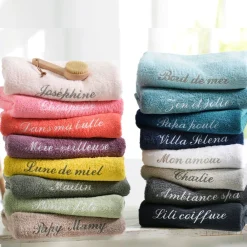 Becquet Linge de toilette brodé PERSONNALISABLE Lauréat Essentiel - 420 g/m²< Beauté, Bien-Être|Beauté, Bien-Être