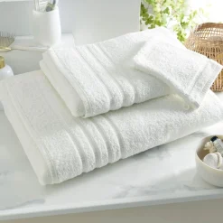 Becquet Linge de toilette décor bandes jacquard - 470 /m² - CRÉATION< Serviette De Bain Fantaisie|Les Matières