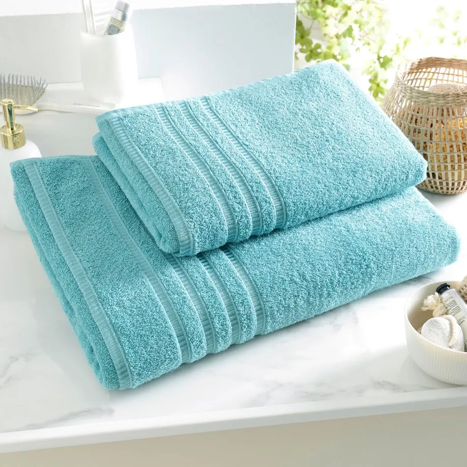 Becquet Linge de toilette décor bandes jacquard - 470 /m² - CRÉATION< Serviette De Bain Fantaisie|Les Matières