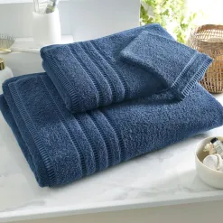 Becquet Linge de toilette décor bandes jacquard - 470 /m² - CRÉATION< Serviette De Bain Fantaisie|Les Matières