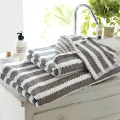 Becquet Linge de toilette double rayure - CRÉATION - 500 g/m²< Serviette De Bain Fantaisie|Les Matières