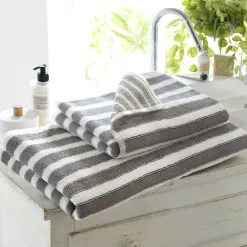 Becquet Linge de toilette double rayure - CRÉATION - 500 g/m²< Serviette De Bain Fantaisie|Les Matières