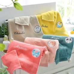 Becquet Linge de toilette enfant animaux personnalisable - 340 g/m²<Enfant Univers Des Tout-Petits|Serviette De Bain Personnalisée, Peignoir Personnalisé