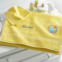 Becquet Linge de toilette enfant animaux personnalisable - 340 g/m²<Enfant Univers Des Tout-Petits|Serviette De Bain Personnalisée, Peignoir Personnalisé