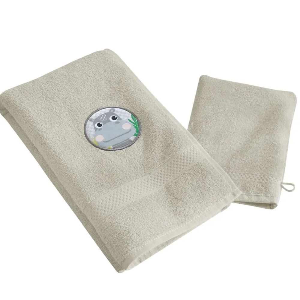 Becquet Linge de toilette enfant animaux personnalisable - 340 g/m²<Enfant Univers Des Tout-Petits|Serviette De Bain Personnalisée, Peignoir Personnalisé