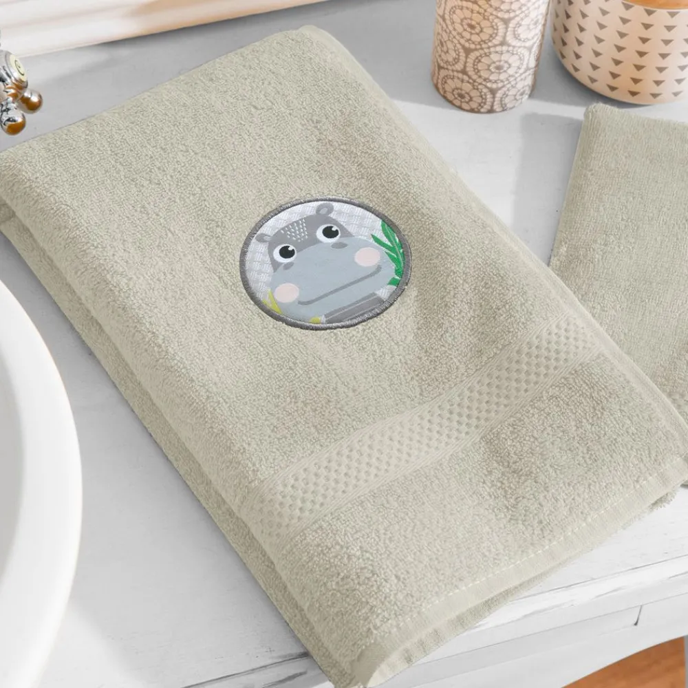 Becquet Linge de toilette enfant animaux personnalisable - 340 g/m²<Enfant Univers Des Tout-Petits|Serviette De Bain Personnalisée, Peignoir Personnalisé