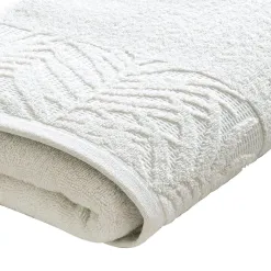 Becquet Linge de toilette liteau feuillage tropical - 450 g/m² - CRÉATION< Serviette De Bain Fantaisie|Les Matières