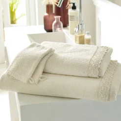 Becquet Linge de toilette liteau macramé - CRÉATION - 480 g/m²< Serviette De Bain Fantaisie