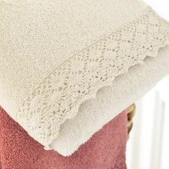 Becquet Linge de toilette liteau macramé - CRÉATION - 480 g/m²< Serviette De Bain Fantaisie