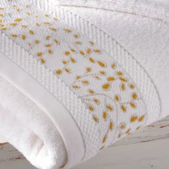Becquet Linge de toilette liteau fleurs - 450 g/m²< Serviette De Bain Fantaisie|Les Matières
