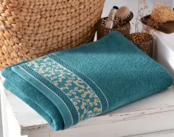 Becquet Linge de toilette liteau fleurs - 450 g/m²< Serviette De Bain Fantaisie|Les Matières