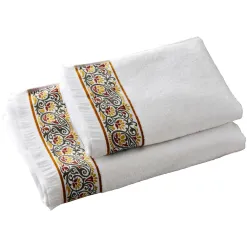 Becquet Linge de toilette liteau arabesque - 450 g/m²< Serviette De Bain Fantaisie