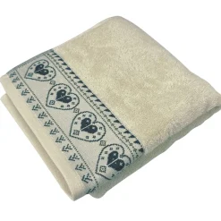 Becquet Linge de toilette motif cœur - 450 g/m²< Serviette De Bain Fantaisie|Les Matières