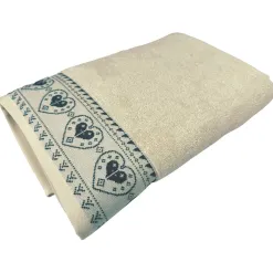 Becquet Linge de toilette motif cœur - 450 g/m²< Serviette De Bain Fantaisie|Les Matières