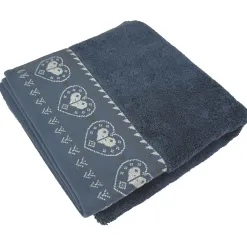 Becquet Linge de toilette motif cœur - 450 g/m²< Serviette De Bain Fantaisie|Les Matières