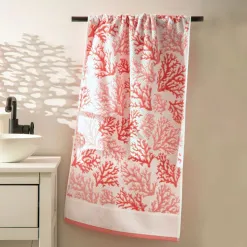 Becquet Linge de toilette motif corail jacquard - 480 g/m²< Beauté, Bien-Être|Beauté, Bien-Être