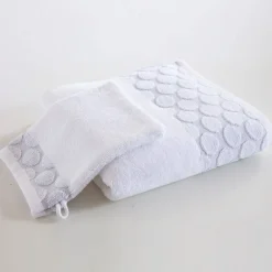 Becquet Linge de toilette motif cercles - 500 g/m²< Serviette De Bain Unie|Les Matières