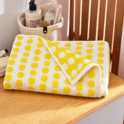 Becquet Linge de toilette motif pois 450 g/m² - CRÉATION< Serviette De Bain Fantaisie