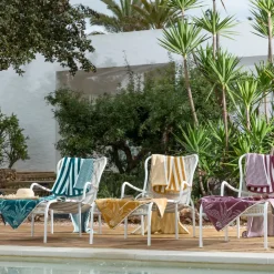 Becquet Linge de toilette motif palmiers - 480 g/m² - CRÉATION< Serviette De Plage, Fouta|Serviette De Bain Fantaisie