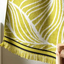 Becquet Linge de toilette motifs feuilles tropicales - 450 g/m²< Serviette De Bain Fantaisie|Les Matières