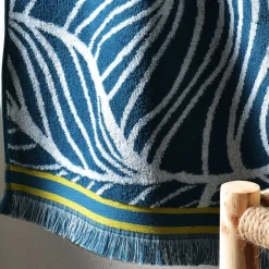 Becquet Linge de toilette motifs feuilles tropicales - 450 g/m²< Serviette De Bain Fantaisie|Les Matières