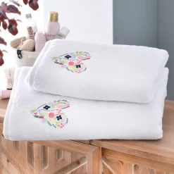 Becquet Linge de toilette patch cœur brodé - 450 g/m² - CRÉATION< Beauté, Bien-Être|Beauté, Bien-Être