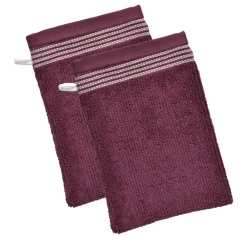 Becquet Linge de toilette éponge uni, rayure brodée - 450 g/m² - CRÉATION< Serviette De Bain Fantaisie|Serviette De Bain Unie