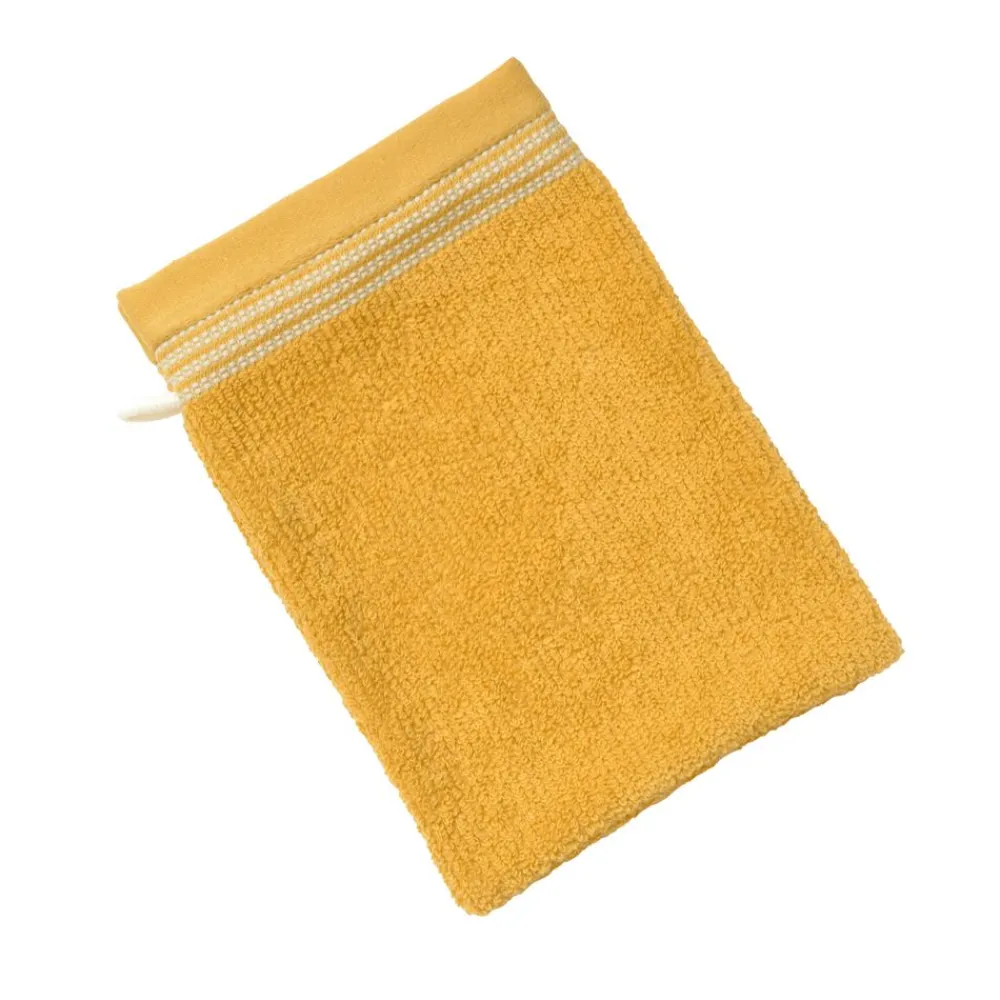 Becquet Linge de toilette éponge uni, rayure brodée - 450 g/m² - CRÉATION< Serviette De Bain Fantaisie|Serviette De Bain Unie