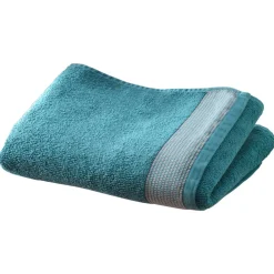 Becquet Linge de toilette éponge uni, rayure brodée - 450 g/m² - CRÉATION< Serviette De Bain Fantaisie|Serviette De Bain Unie