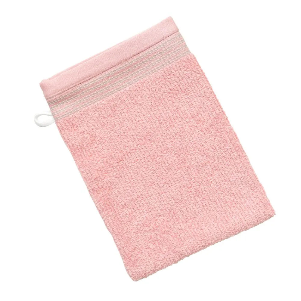 Becquet Linge de toilette éponge uni, rayure brodée - 450 g/m² - CRÉATION< Serviette De Bain Fantaisie|Serviette De Bain Unie