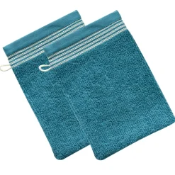 Becquet Linge de toilette éponge uni, rayure brodée - 450 g/m² - CRÉATION< Serviette De Bain Fantaisie|Serviette De Bain Unie